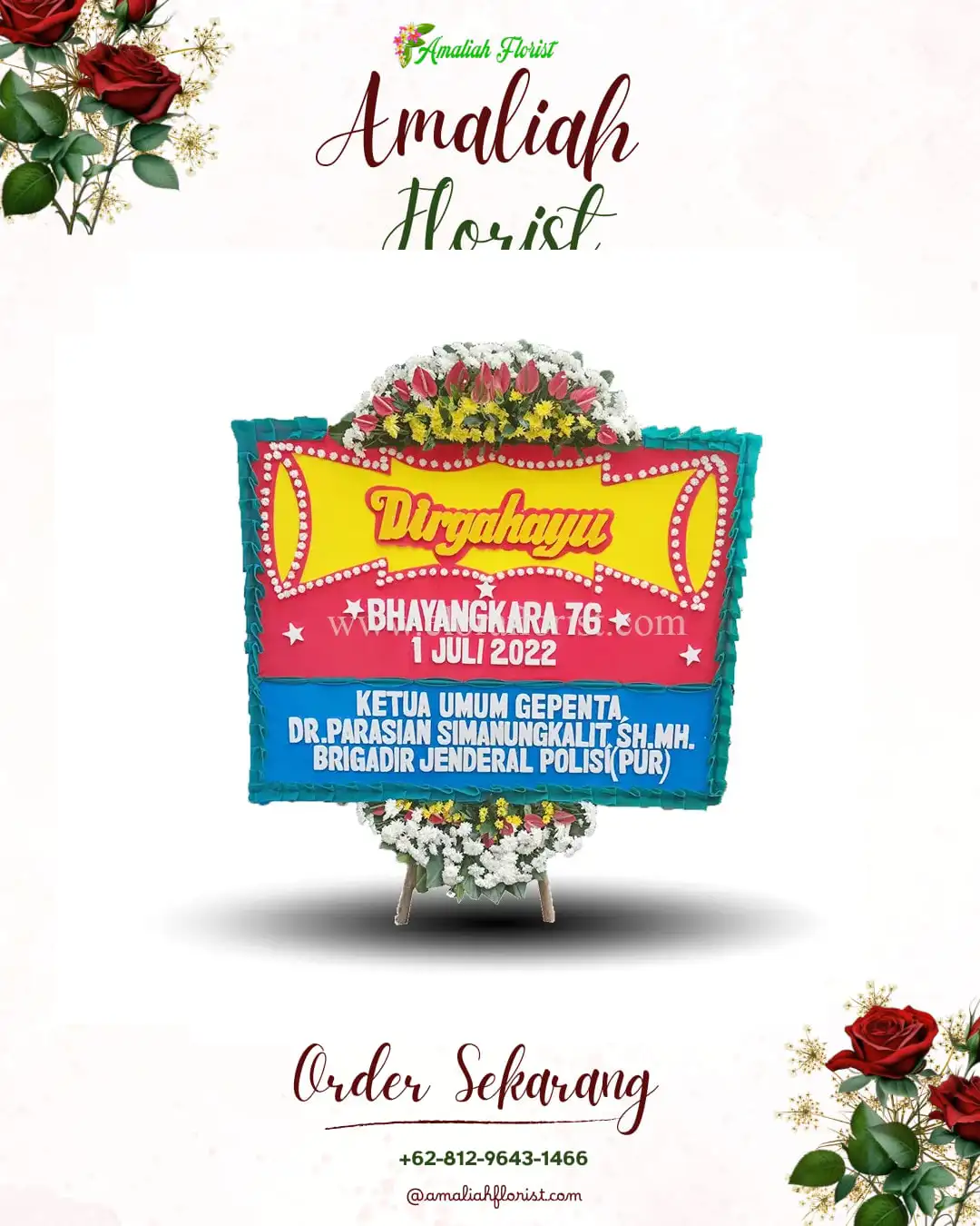 Papan Bunga HUT Ulang Tahun Waris